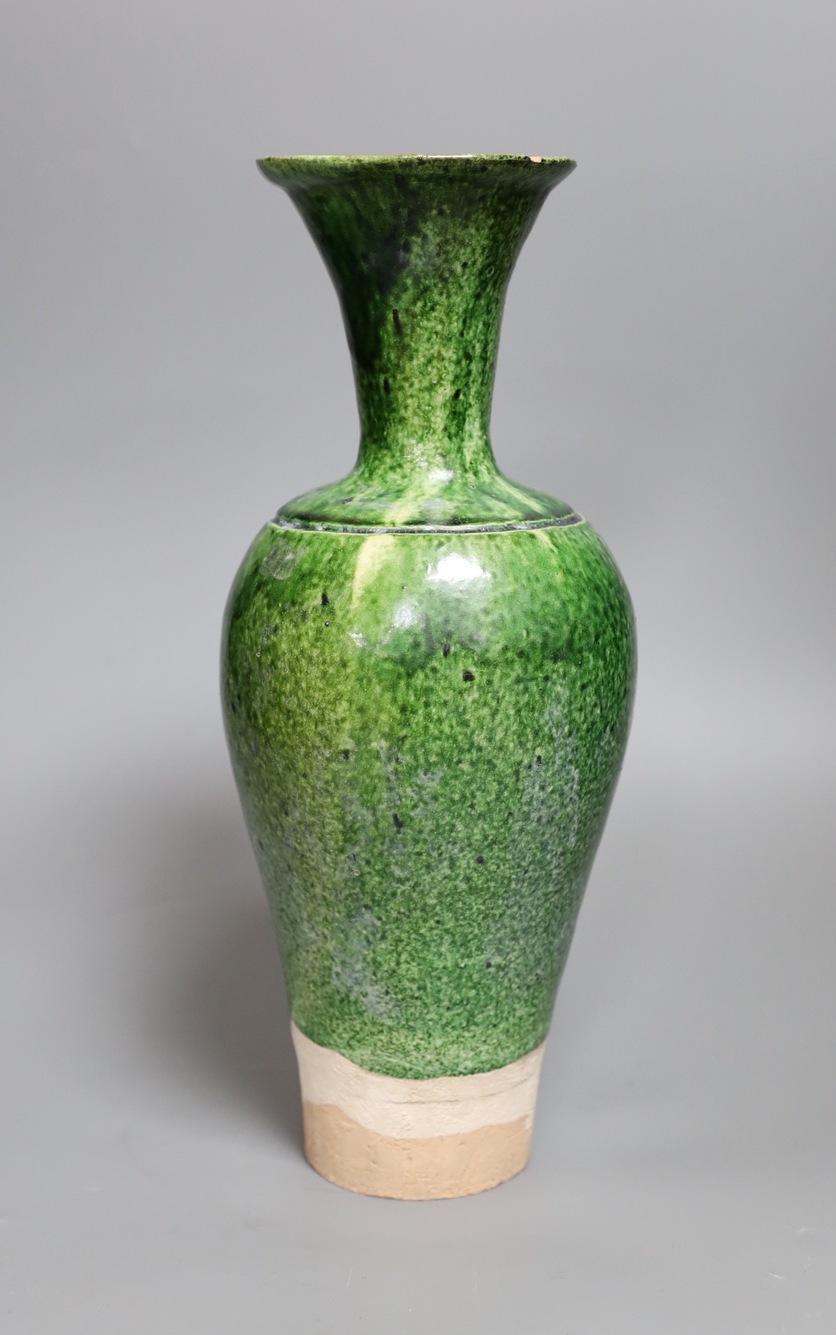 A Chinese Tang style green glazed vase, 33cm tall